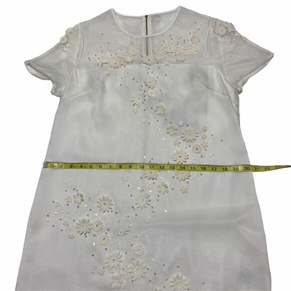 TED Baker Findon Ivory Embellished Floral Dress - Picture 10 of 14